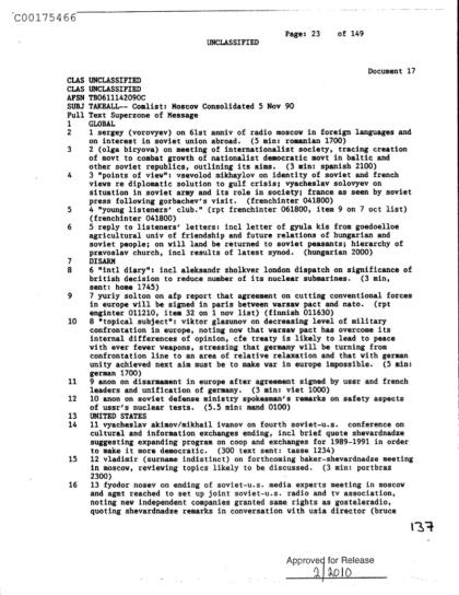 Documentos soviéticos sobre relaciones internacionales