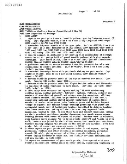 Documentos Soviéticos sobre el 73 Aniversario del GOSR