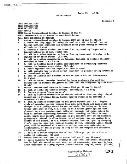Documentos de la CIA sobre OVNI