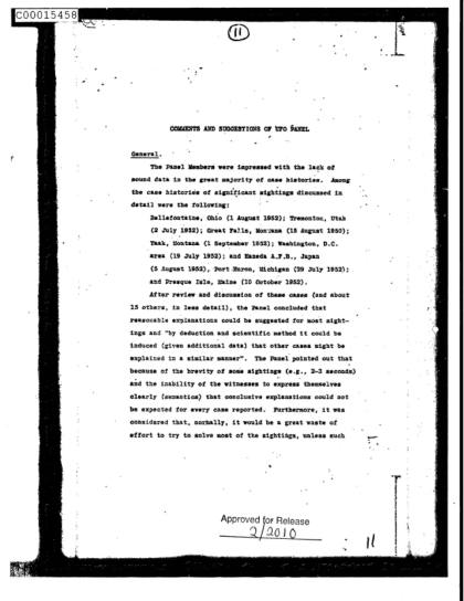 OVNI y la seguridad nacional en 1953