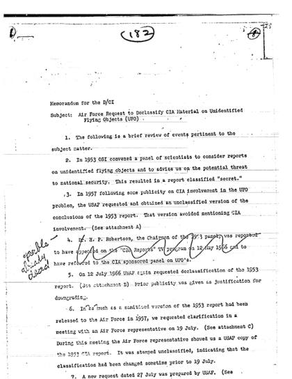 CIA y el caso OVNI de 1953