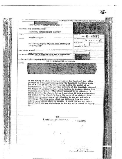 OVNI sobre Stalingrado en 1954