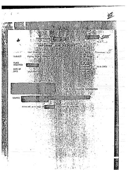 OVNI observado en 1953 cerca de Washington