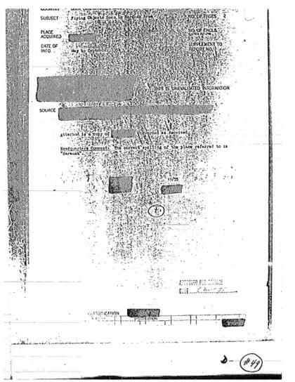 CIA y avistamientos aéreos no identificados