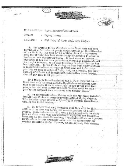 OVNI y la CIA en 1956