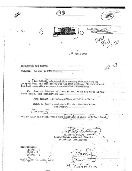 Reunión FCDA sobre OVNI en 1953