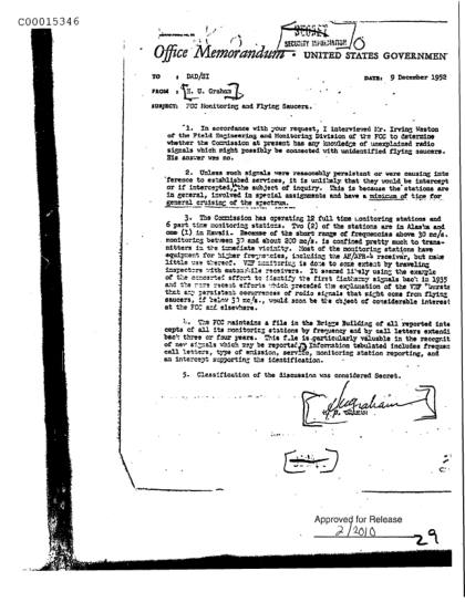CIA investiga señales OVNI