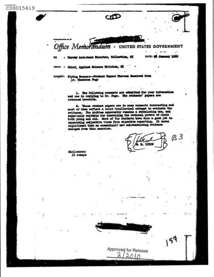 OVNI y estudios científicos en 1960