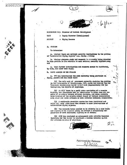 CIA y fenómenos ovni