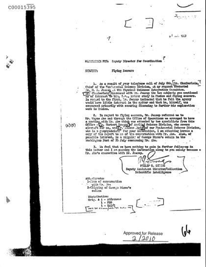 Documentos de la CIA sobre OVNI
