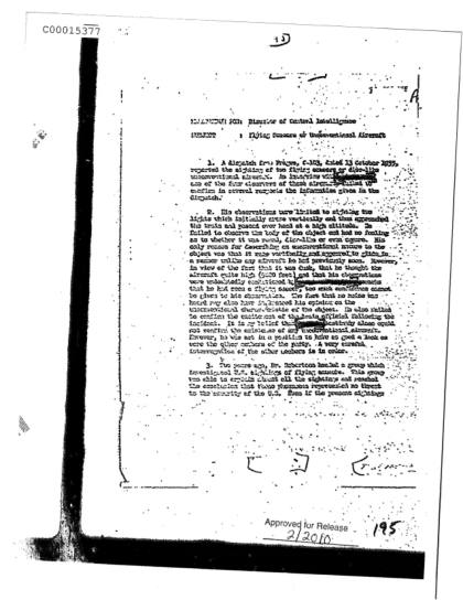 Documentos OVNI de la CIA