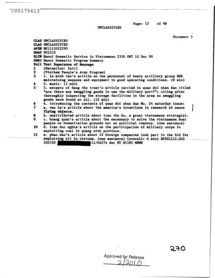 OVNI en Vietnam en 1990