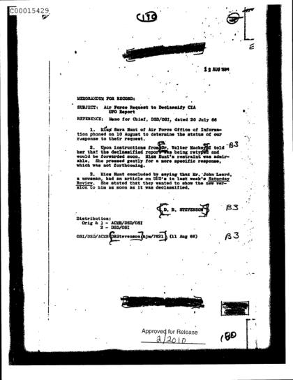 Documentos OVNI de la CIA