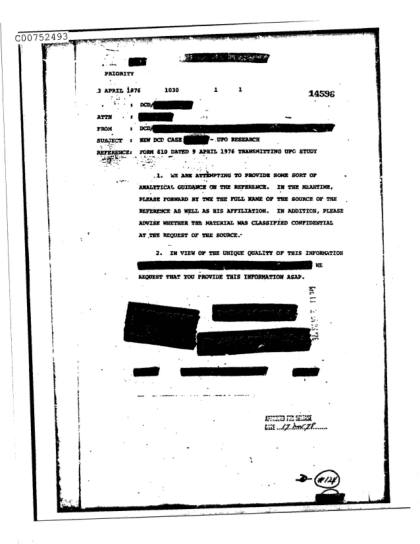 OVNI y documentos de la CIA
