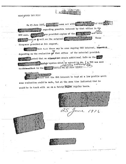 CIA y documentos OVNI