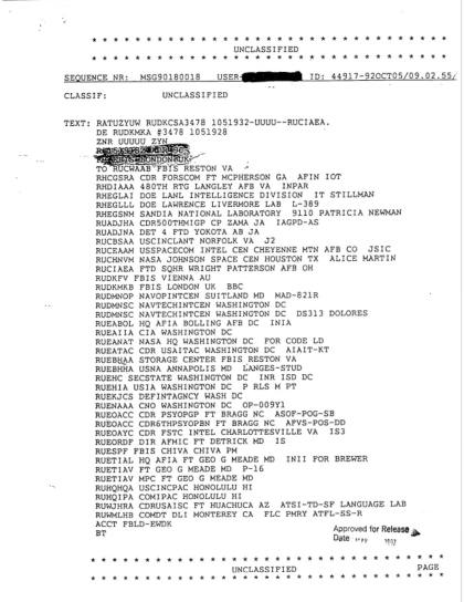 Documentos OVNI de la CIA