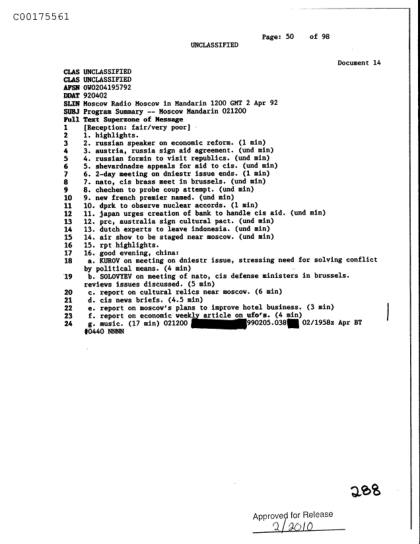Documentos de la CIA sobre OVNI