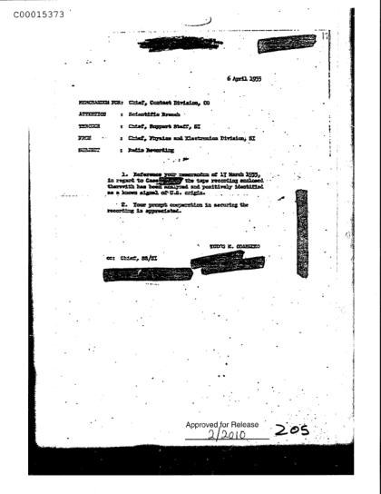 Documentos de la CIA sobre OVNI