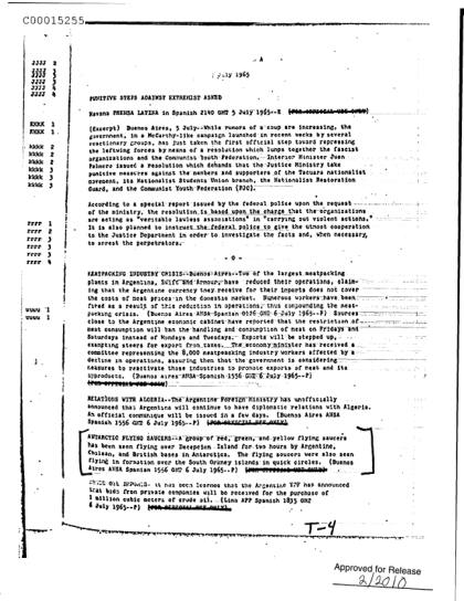 CIA y avistamientos OVNI en 1965