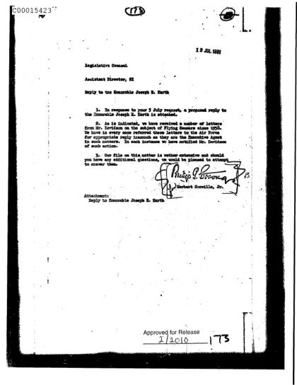 CIA y los informes OVNI de 1961