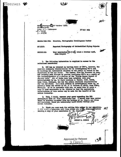 Documentos de la CIA sobre OVNI
