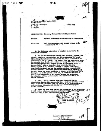 CIA y fotografías de OVNI