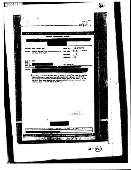 OVNI y documentos de la CIA
