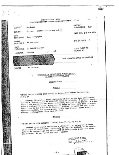 Documentos OVNI de la CIA