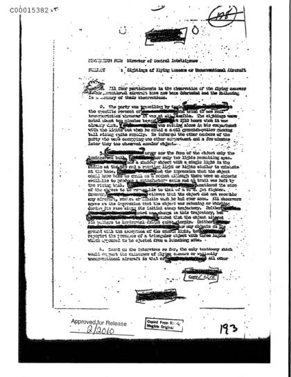 Documentos OVNI de la CIA