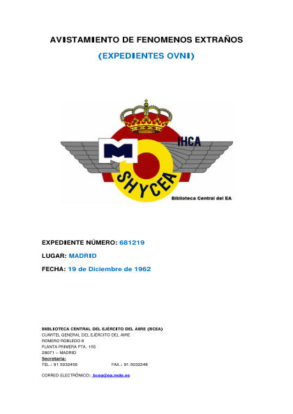 Avistamiento de luz en Madrid de 1968