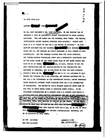 Documentos OVNI de la CIA y una publicación sensacionalista