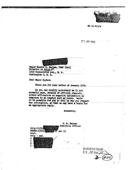 CIA y documentos OVNI