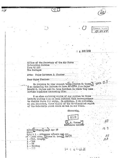 CIA responde a informes OVNI