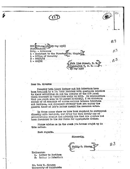 Cartas de la CIA sobre OVNI