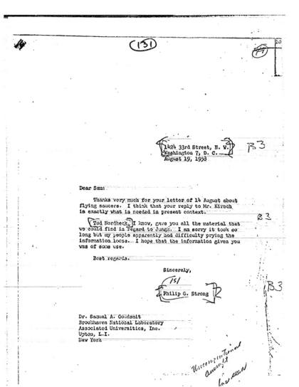 Cartas de la CIA sobre platillos volantes