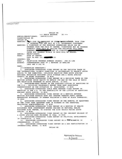 Documentos de la CIA sobre OVNI