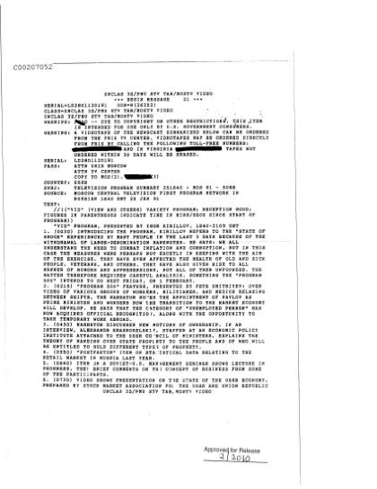 Documentos de la CIA sobre OVNI