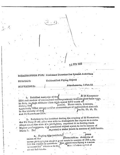 OVNI no identificado en 1952