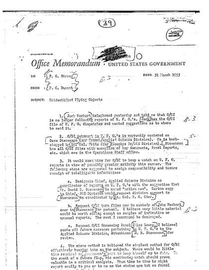 Documentos de la CIA sobre OVNI