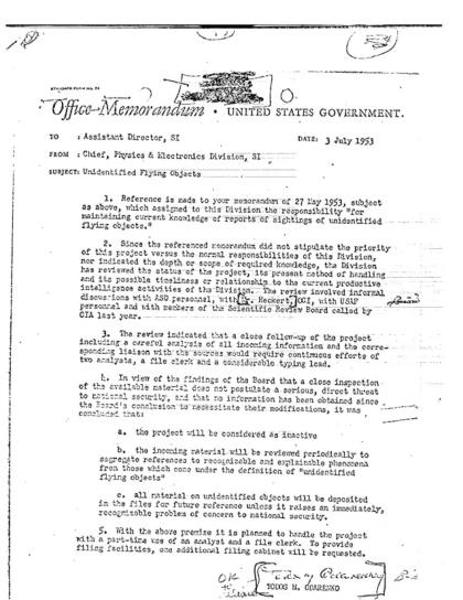 Documentos OVNI de la CIA