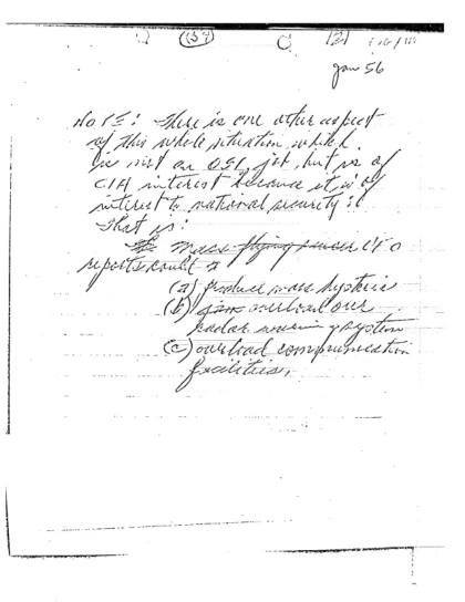 OVNI y documentos de la CIA