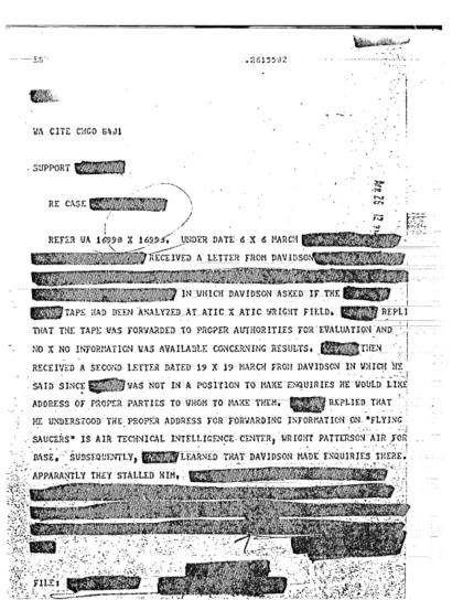 CIA y contactos sobre OVNI